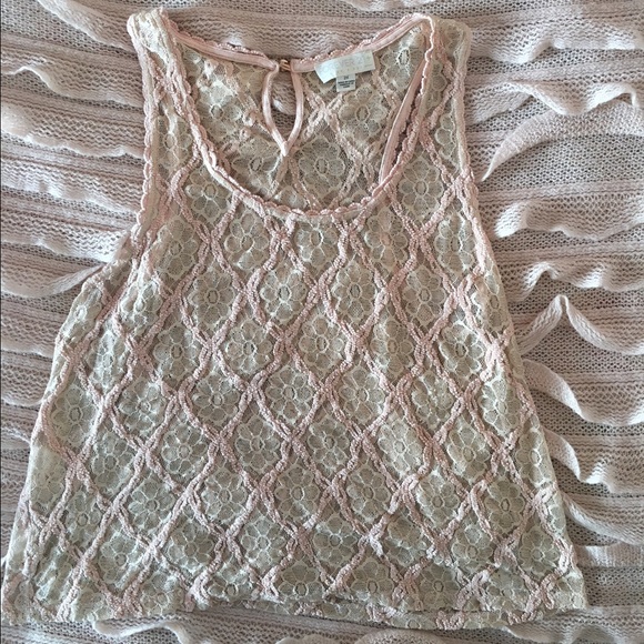 Forever 21 Tops - Forever21+ blush pink lace camisole