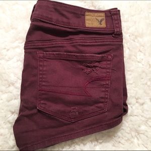 American Eagle Maroon Shorts