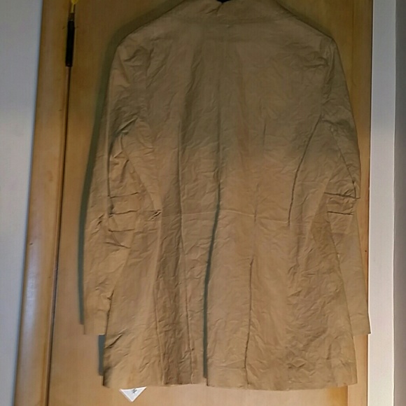 Tan leather blazer new in the plastic!!! - Picture 2 of 2