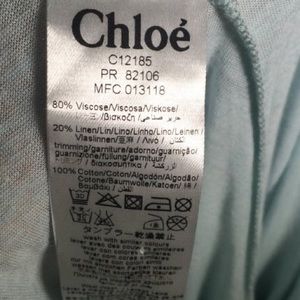 Chloe Rhinestone Beaded LOGO Short Sleeve Long Tee