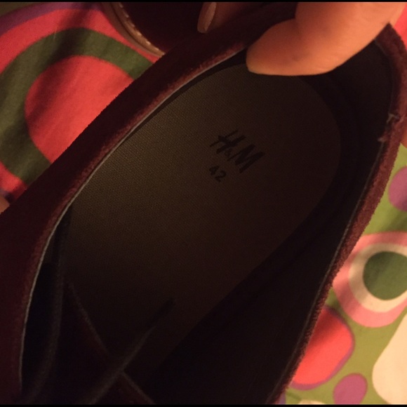 Men's wine color oxfords - Picture 4 of 4