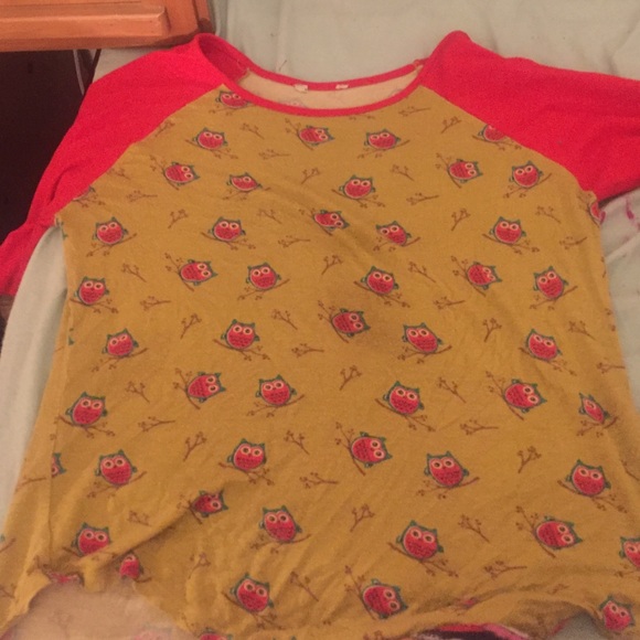 Red and yellow watermelon owl T