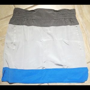 Diane Von Furstenburg Colorblock Silk Skirt, S