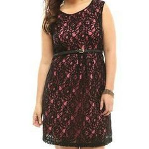 Torrid pink and black dress
