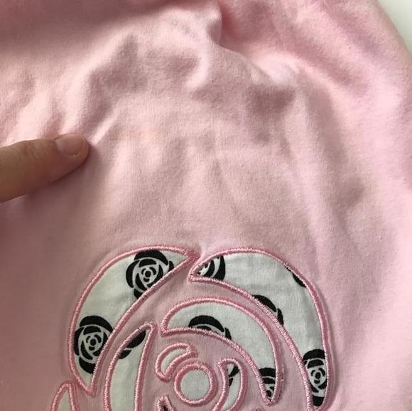 Offspring pink dress w/white/black trim w/flowers - Picture 4 of 4