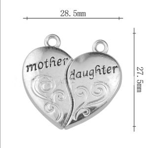 925 mother/daughter split charm