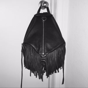 Rebecca Minkoff Julian Fringe Backpack Purse Bag