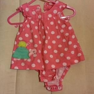 💜Carters 0-3 mo onesie dress
