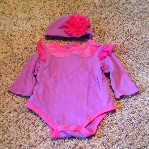 Onesie with matching cap