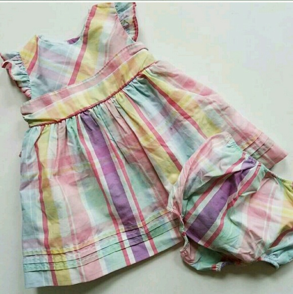 Chaps Pastel Plaid Dress