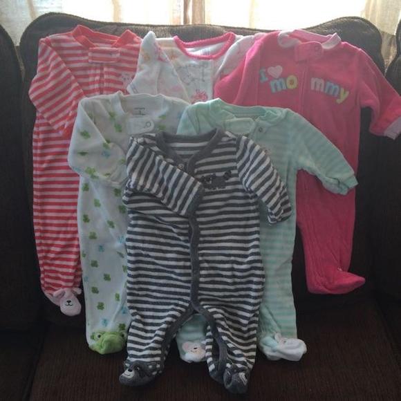 6 Terrycloth Sleep and Play Pajamas