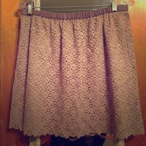 J. Crew Crochet Overlay Mini Skirt, Large, Lilac