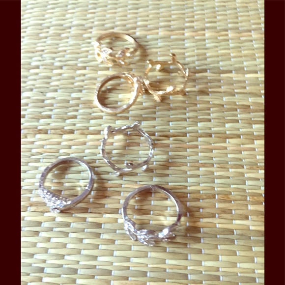 3 PIECE CRYSTAL MIDI RING SET - Picture 4 of 4