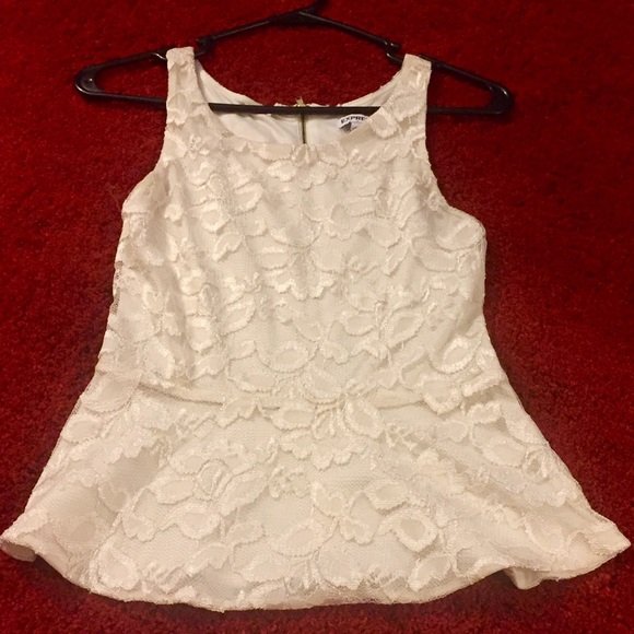 Express Peplum Lace Shirt