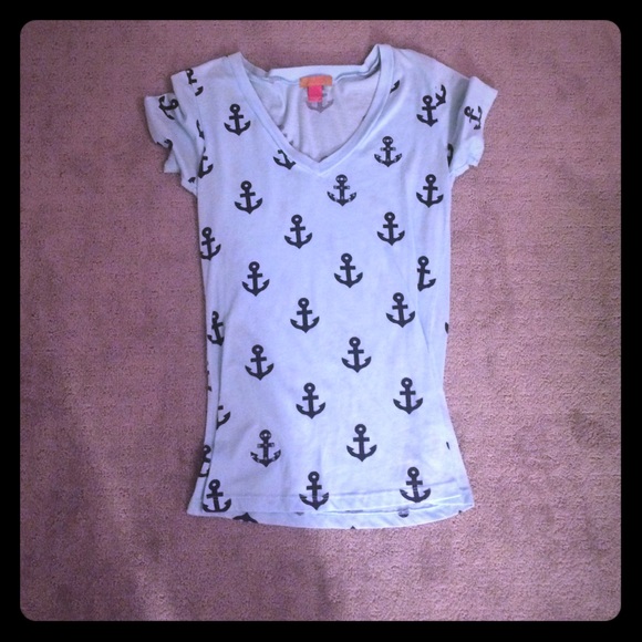 Primp anchor blue tee