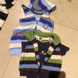 Striped Sleeveless Fleece Bundle