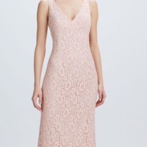 Aidan Mattox Blush Lace Gown