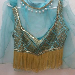 Princess jasmin costume 3 pieces skirt blouse