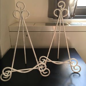 White Metal Easel Stands