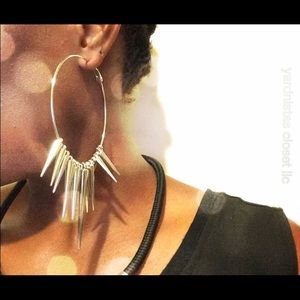Silver Spike Earrings