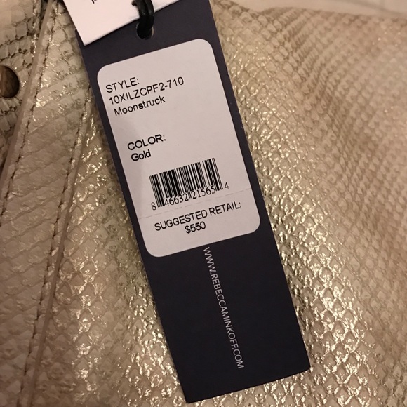 Rebecca Minkoff Gold/Cream Moonstruck Shoulder Bag - Picture 3 of 4