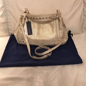 Rebecca Minkoff Gold/Cream Moonstruck Shoulder Bag