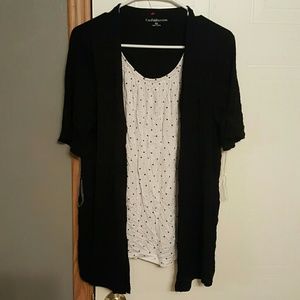 Croft & Barrow Black cover up blouse