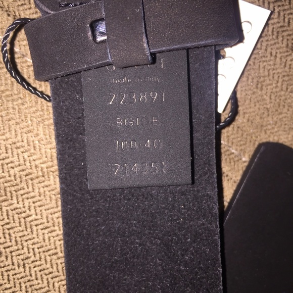 Authentic black suede Gucci men's belt - Picture 3 of 4