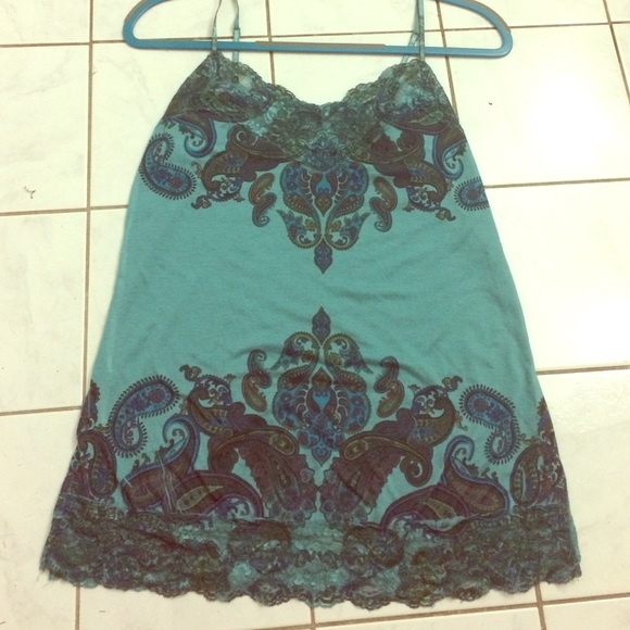 Lacy Teal Tank