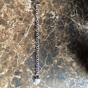 Sterling puffy ❤️ toggle bracelet