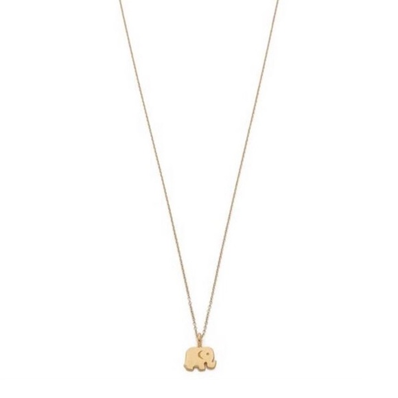 Gold Elephant Necklace Simple Minimalist Good Luck - Picture 2 of 4