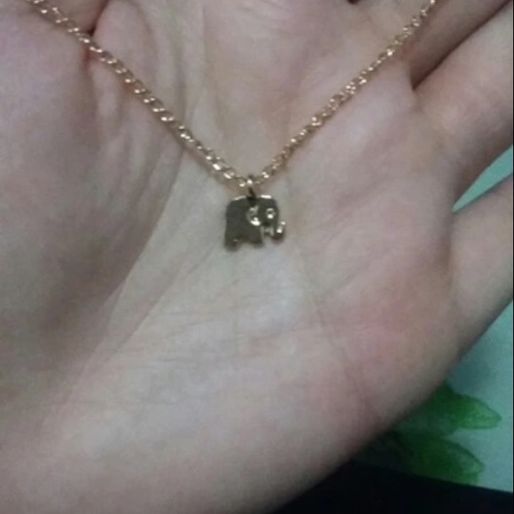 Gold Elephant Necklace Simple Minimalist Good Luck - Picture 4 of 4
