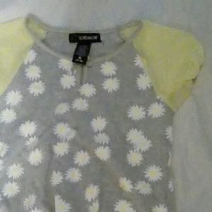 Jordache  polka dots and yellow