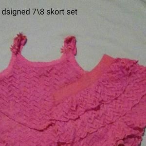 hot pink skort set
