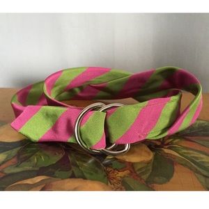 J.Crew Belt : Silk Stripe Pink Green