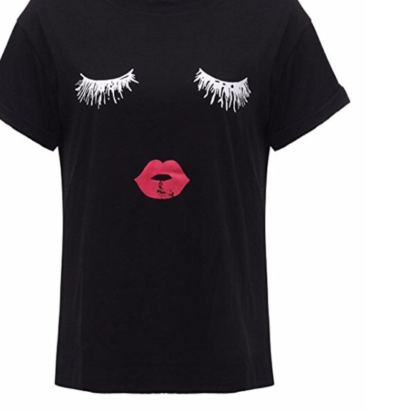 🛍Best Seller New Trendy eyelashes lip tee C06 - Picture 2 of 7