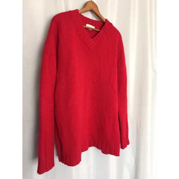 J. Crew : Red Wool Sweater : Large