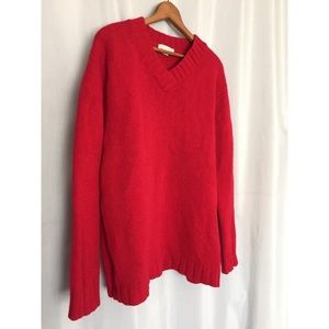 J. Crew : Red Wool Sweater : Large