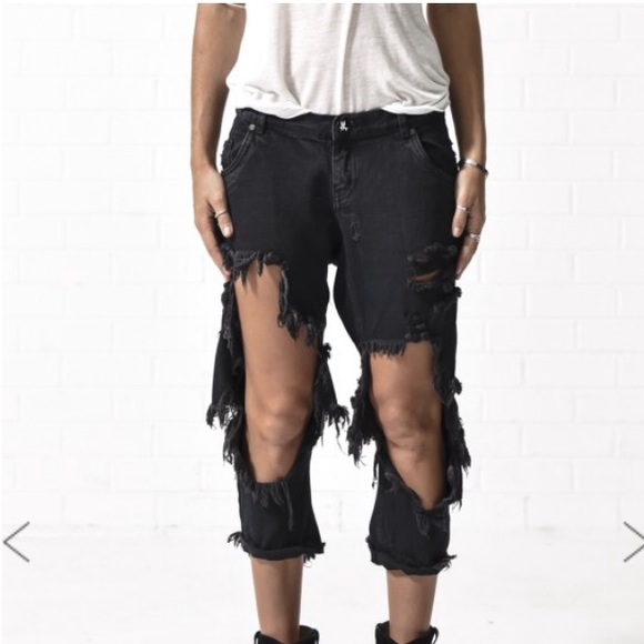 ONE TEASPOON FOX BLACK LONELY BIRDS 💕