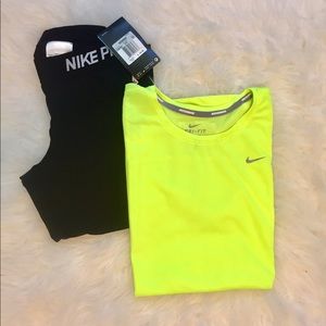 Yellow Dri-Fit Nike Shirt