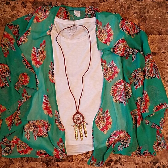 Dream catcher boho necklace