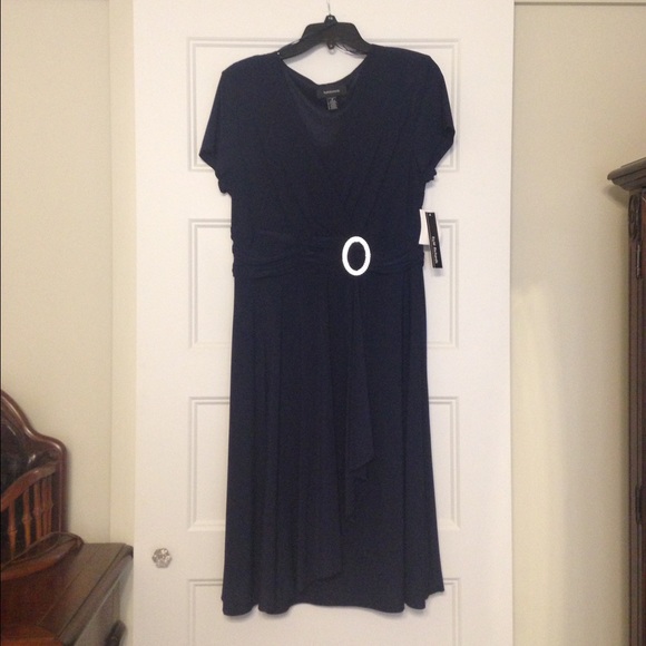 NWT R M Rich Navy dress with embellishment size 16
