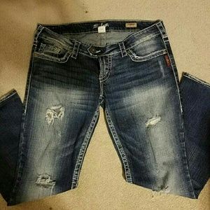 Silver bootcut jeans