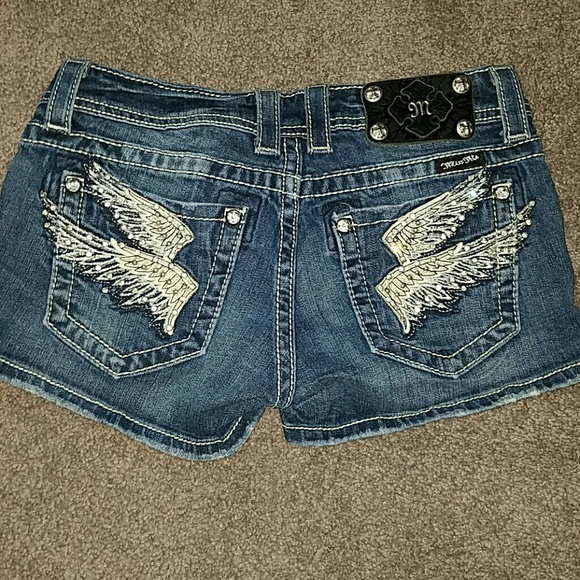 Miss Me Leather Pocket Detail Shorts
