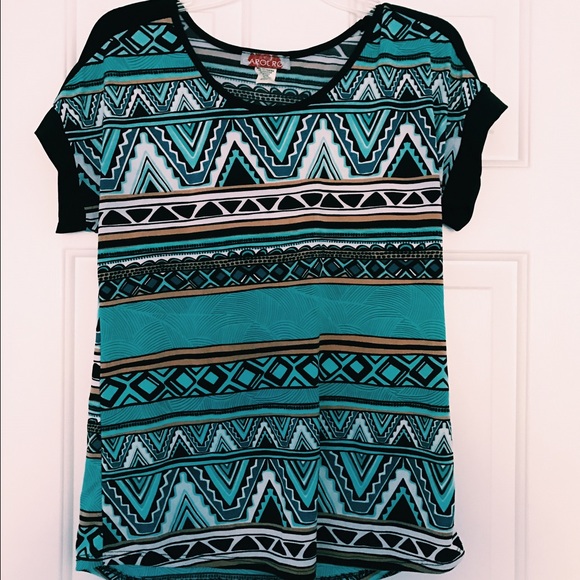 Aztec patterned shirt