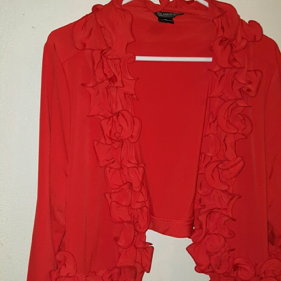 Gorgeous red dressy jacket 2x