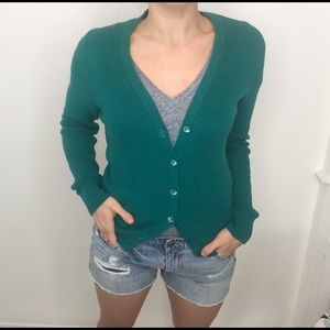 Teal J.Crew Cardigan