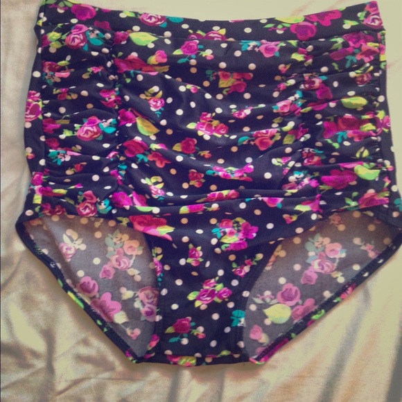 High waisted bikini bottom