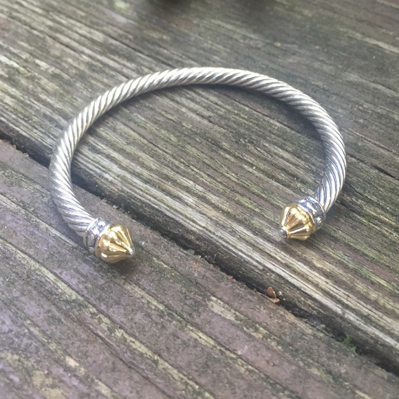 John Medeiros gold tip cuff bracelet