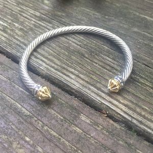 John Medeiros gold tip cuff bracelet